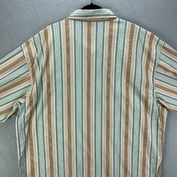 Vintage Miskeen Originals Mens Shirt 4X Button Up Urban Hip Hop Hand Painted Tan - Picture 7 of 12